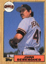 1987 Topps Baseball Cards      303     Juan Berenguer